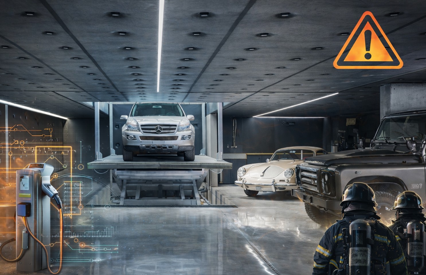 Autoliften, elektrische voertuigen en brandveiligheid