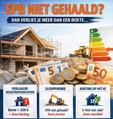 Korting op KI of registratierechten - niet voldaan aan alle EPB-eisen