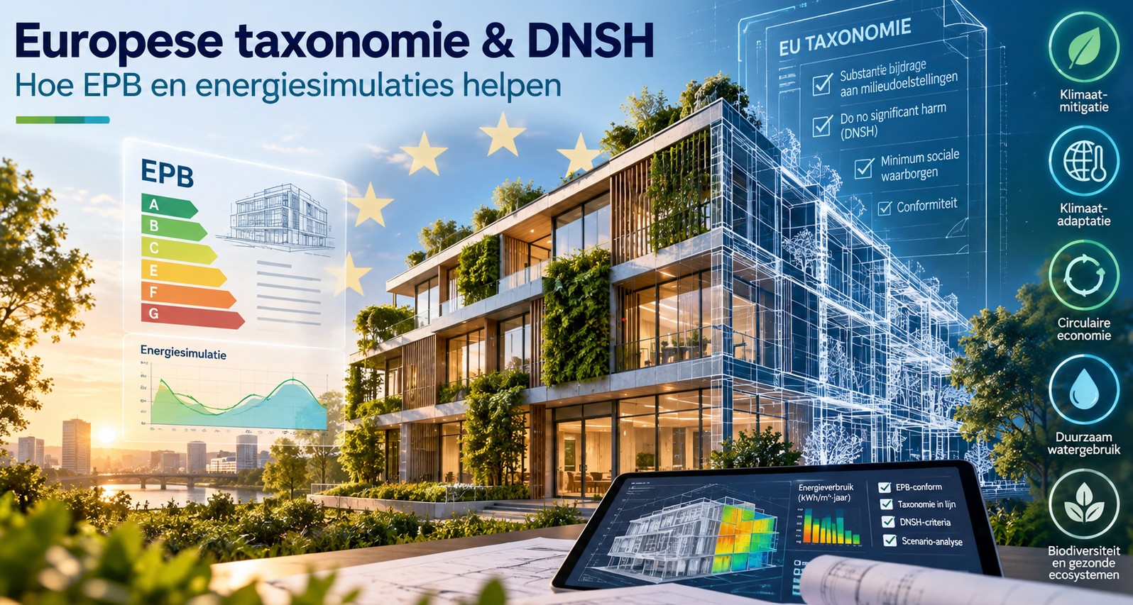 Europese taxonomie en DNSH: hoe EPB en energiesimulaties helpen